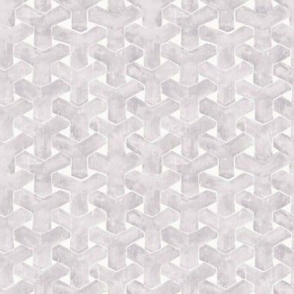 Tempaper - Peel and Stick Wallpaper Trellis Gray Gray